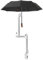 360° Rotatable Universal Umbrella Clamp for Pram/Pushchair/Bike/Baby Stroller/Wheelchair/Bicycle/Walker, Adjustable Stainless Steel Parasol Holder for 2.2-2.7cm Bar Diameter(3 Fold)