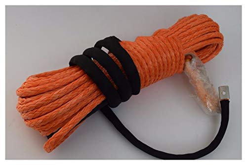 Windenseil, 10mm * 30m Orange Synthetische Winde Seil, ATV UTV Winch Zubehör, Off Road Seil, Bootswinde Seil