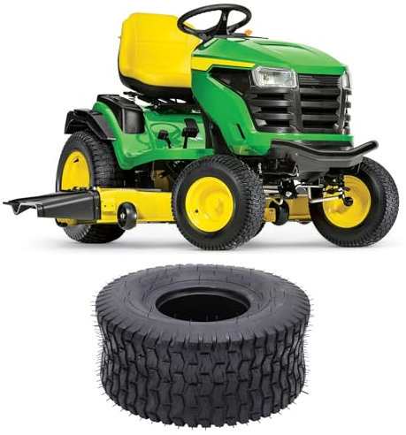 Neumáticos para Cortacésped de 15 X 6.00-6, Neumáticos Delanteros de Goma para Cortacésped y Tractor, Neumáticos de 4 Capas y Ruedas para Césped, Neumáticos para Cortacésped y