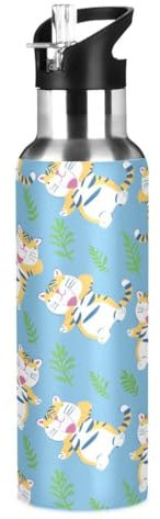 Mnsruu Tiger Bouteille d'eau isotherme en acier inoxydable