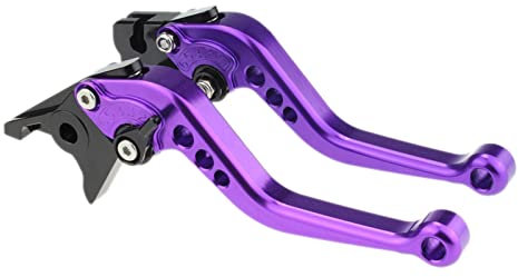 GHAEKEBC Leve Freno Frizione Moto per Y&amaha YFM 700 per Raptor 700R 2007-2025 Leve Frizione Freno Moto(Corto Viola)
