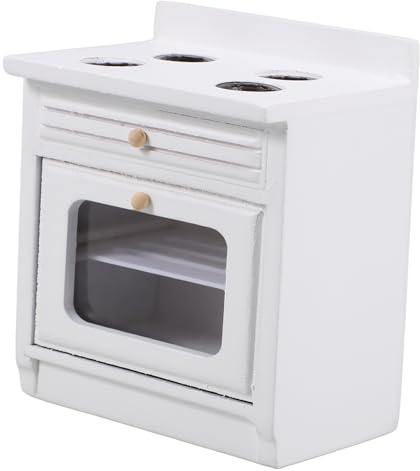 BESPORTBLE Cuisine Miniature avec Réchaud Blanc Accessoire de Meuble pour Maison de Poupée et Décoration de Maison Miniature