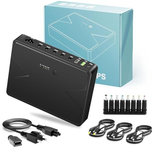14PCS Mini UPS 20000mAh Battery Backup Power Supply UPS Battery Backup | PD65W & QC3.0 DC Surge Protector for Compute, 74Wh Lithium Uninterruptible Power Supply for WiFi Router Phone Camera