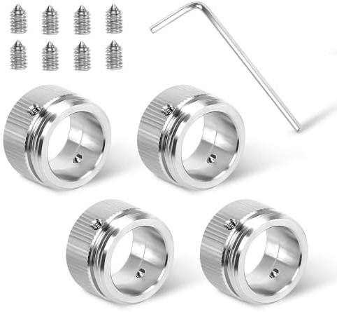 4 Stück 304 Edelstahl Heizungsventil adapter, M30x1.5 Heizungsthermostat Adapter, Heizungsventil Adapter mit Sechskantschlüssel für Ra/Rav/Ravl Ventil (Innendurchmesser 22mm)