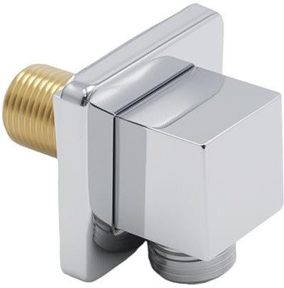 MospdyGear Solid Brass Square Shower Outlet Elbow, G1/2 Handheld Shower Hose Connector, Concealed Wall-Mounted for Home Bathroom and Hotel Use