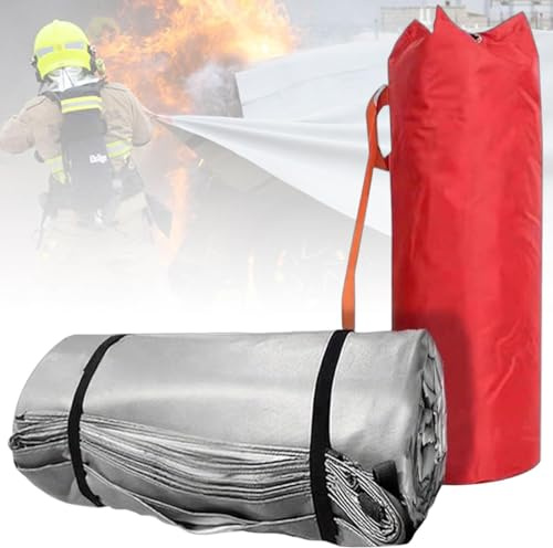 Couvertures anti-feu d'urgence pour voiture, Couverture Anti-Incendie en Fibre de Verre enduite de Silicone pour véhicules électriques et à Carburant, Plus Grande Et Plus Épaisse Siliconecloth-4*6