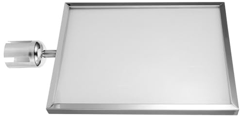 ULTECHNOVO A3 Silver Portrait Airport Stanchion Sign Holder for Retractable Belt Queue Line Pole with Crowd Control Barrier Insert, Floor Standing Safety Sign Frame for Airport and Station