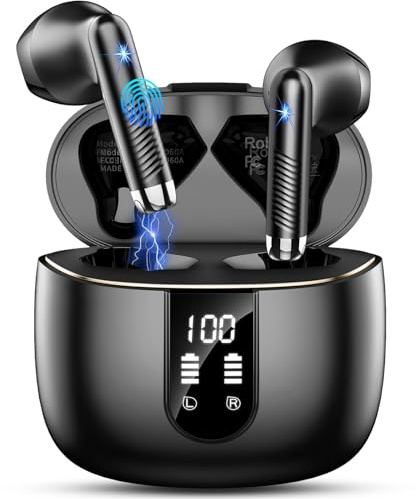 Drsaec Bluetooth 5.4 Kopfhörer, 6D Tiefer Bass In Ear Kopfhörer Kabellos Bluetooth 2026 Neu Kabellose Kopfhörer mit 4 ENC Mic