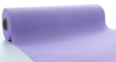 Sovie Horeca Linclass Airlaid Tischläufer Lila - 40cm x 24m - Einfarbiger Einmal-Tischläufer - Perforierung alle 120cm - Ideal für Dekorationen