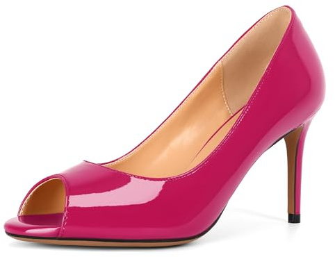 Elashe Peep Toes Damen Pumps Stiletto High Heels Slip On Hoher Schuhe Sexy Open Toe Elegante und Bequeme Party Schuhe