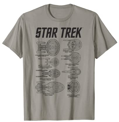 Star Trek Next Generation Ships Of Trek Graphic T-Shirt T-Shirt