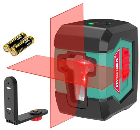 Laser Level, 50 Feet Cross Line Laser with Dual Module, Self Leveling Laser Level, Switchable Self-Leveling Vertical and Horizontal Line Construction Picture Hanging, Battery Included, Laser class: II