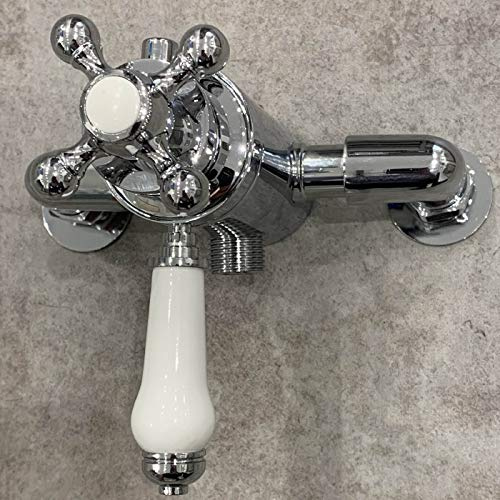 Buyaparcel Traditional Thermostatic Dual Control Exposed Shower Mixer Valve - 150mm Centres