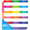 405 Stück Namensschild Aufkleber mit perforierter Linie für Schule, Büro oder zu Hause (15 Regenbogenfarben, englische Version, 7,6 x 5 cm)
