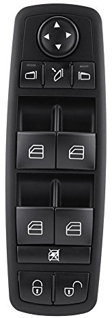 Interruptor de ventana eléctrica para automóvil, 1698206710 Interruptor de ventana principal eléctrico apto para W169 Clase A W245 Clase B