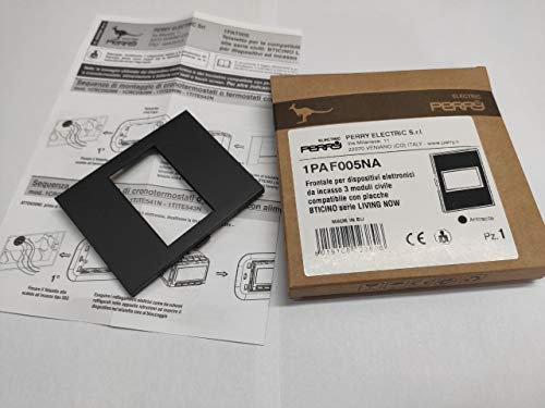 Perry 1PAF005NA frontale compatibile living now per cronotermostato articolo CDS27 antracite