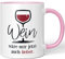 JUNIWORDS Tasse, Wein wäre Mir jetzt auch Lieber (1001869), Wähle Farbe, Rosa