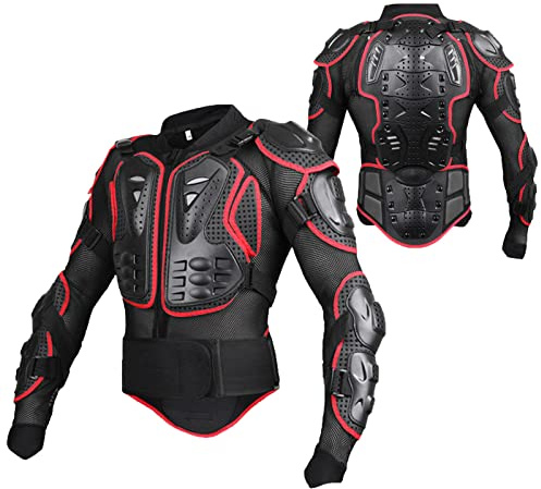 MAOTN Offroad motorradrüstung für Erwachsene, gepanzerter ganzkörper rennanzug, protektorenweste，Brust rücken beschützer gear，protektorenjacke Protektor,ski, go kart Herren