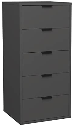 BONNIE/KO_05-51 Anthrazit matt Lack Schubladenkommode Kommode Sideboard ca. 51 x 108 x 45 cm
