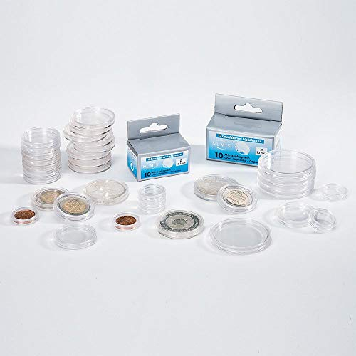Leuchtturm 365352 Capsules pour pièces de Monnaie Grips - 40 pièces de 26 mm de diamètre intérieur - Pochettes Transparentes et Transparentes pour pièces de Monnaie de Collection