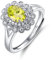 JIANGXIN 925 Sterlingsilber Offener Ring für Damen öffnung Prinzessin Diana Kate Ring Peridot Bandring verstellbar Finger Ring Minimalist Schmuck Accessoire