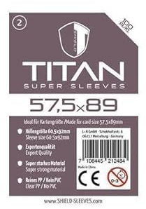 Shield Titan - 100 Super Sleeves für Kartengröße 57,5 x 89 mm