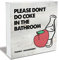 Badezimmer Zitat Please Don't Do Coke in the Bathroom Holzkiste Schild Rustikale Holzkiste Schild Bauernhaus Toilette Schreibtisch Regal Dekor (12,7 x 12,7 cm)