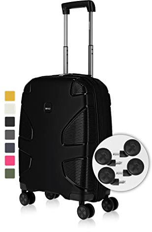 IMPACKT IP1 4-Rad Hartschalenkoffer aus recyceltem Material mit 6 Jahren Garantie; nachhaltiger Reisekoffer mit austauschbaren klick-Rollen; 67 cm, 3,5 kg, 73 Liter