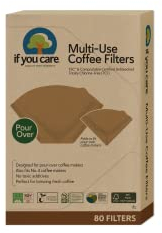If You Care Multi-Use Coffee Filters, Great for Pour Over, Unbleached, 80 Count