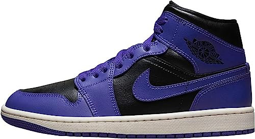 NIKE WMNS Air Jordan 1 Mid Basketballschuh für Damen, Black Dark Concord Sail, 41 EU