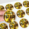 AK Giftshop Disco Thank You Birthday Party Stickers for Party Bags & Sweet Cones (48 Stickers)
