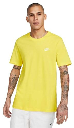 Nike Herren NSW Club T-Shirt, Opti Gelb, S/M