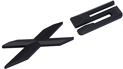 INPETS Schwarzer X5-Logo-Abzeichen-Emblem-Aufkleber, Auto-Heckkoffer-Aufkleber, kompatibel mit BMW X5 F15 F85 E53 E70 G05, Auto-Styling, kompatibel mit BMW-Aufkleber, ABS