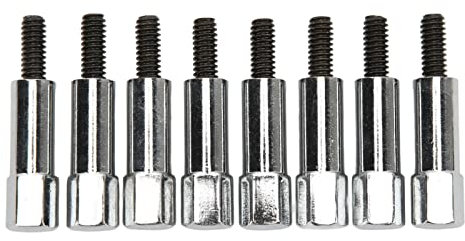 8Pcs Chrome Valve Cover Bolt Set Valve Cover Bolts Small Block Valve Covers Bolt Goujons ForCHEVY 283 302 305 307 327 350 383 400 Moteurs