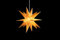 Sterntaler Dekostern | Weihnachtsstern Kunststoff | 18-Zacker | Faltstern | Gelb | 25cm | Innen und Außen | LED | Netzstecker