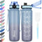 OKKLE Trinkflasche 1L BPA freie Wasserflasche mit Verschlussdeckel und auslaufsicher, geeignet für Fitnessstudio, Schule, Radfahren, Outdoor, Sport, Fitness