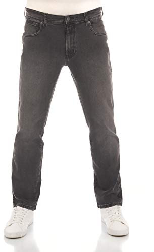 Wrangler Herren Jeans Regular Fit Texas Stretch Hose Grau Authentic Straight Jeanshose Denim Hose Baumwolle Grey w34, Farbe: Super Grey, Größe: 34W / 30L