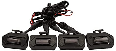 Comphic 4PCS Car LED Front Grill Lights External Grill Lamp Smoke Replacement Parts