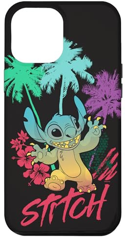 Disney Stitch Beach Vibes Hawai'i Hibiskus Blumen und Palmen Hülle für iPhone 12 Pro Max