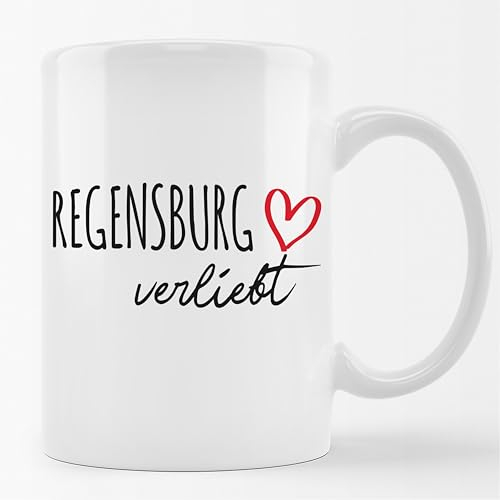 huuraa Kaffeetasse Regensburg verliebt Geschenk Tasse Weiß 330ml Regensburg Geschenkidee
