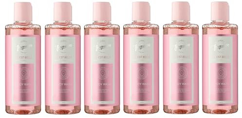 Designer Fragrances 6 Pack Tu Est Belle Bundle - Women's Feminine Body Wash Shower Gels Bottles - For Silky Soft, Beautifully Smelling Divine & Fresh Skin, Revitalizing, Hydrating - 250ml