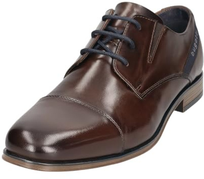bugatti man Herren Mokassins, Männer Business Lace Shoe,Freizeitschuhe,Derby schnürung,sportlich,maennlich,Men's,Men,braun (6100),45 EU/EU UK