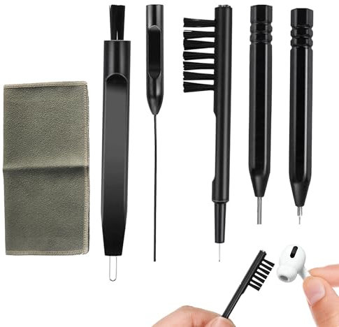 6 PCS Hearing Aid Cleaning Kits Reusable Hearing Aid Cleaning Wire Versatile Hearing Aid Cleaning Brush for Cleaning Hearing Aids Ear Molds Smartphones Earplugs and Headphones