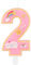 Rainbow Number Birthday Candles, Pink Number 2 Candles, Cartoon Theme Birthday Candles, Girls Boys 2nd Birthday Decorations, Rainbow Cake Candles Cake Toppers for Boys Girls Birthday Party Decorations