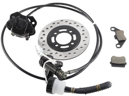 Kit freno a disco idraulico universale per Dirt Bike Quad ATV Go Kart, compatibile con 50 cc, 110 cc, 125 cc, 150 cc, 200 cc, 250 cc, include un sistema di pinza freno,