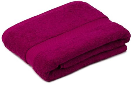 liebling Badetuch, 100% hochwertige Baumwolle, Serie Miami, 100 x 150 cm, waschbar & trocknergeeignet, Farbe: cyclam
