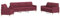 vidaXL Ensemble de canapés 3 pcs Rouge Bordeaux Tissu, canapé, siège de canapé, canapé Relax, canapé Confort, Fauteuil de télévision