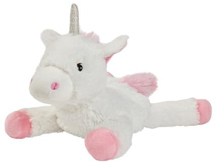 Warmies Laying Unicorn Weighted Teddy, Microwavable with French Lavender Scent, Fully Heatable Heat Pad for Soft Comfort, Plush Cuddly Toy for Anxiety and Relaxation