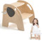 Promise Babe Tritthocker für Kinder Holz Lernturm Montessori Für Kinder Tritthocker 2 Stufen Baby Kleinkinderzimmer ab 2 Jahre Rutschfester Elefant Design Hocker Kinder Bad