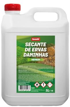 Grouht HERBIM 5L - Potente Herbicida Natural Con Vinagre Elimina Eficazmente Malas Hierbas en Jardines y Huertos, con Cobertura de Hasta 500m² | Aplicación Sencilla